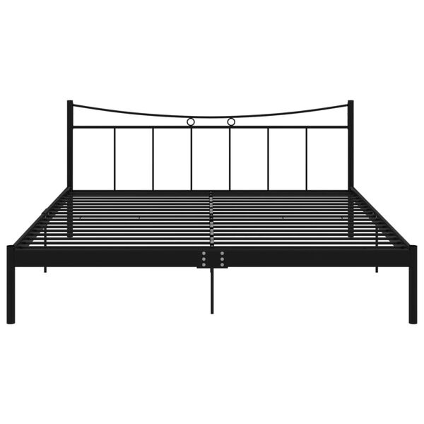 vidaXL Bedframe metaal zwart 180x200 cm