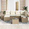 vidaXL Tuin Sofa Set met kussen 6 pcs Beige en Crème poly rattan