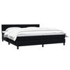 vidaXL Boxspring met matras fluweel zwart 180x210 cm