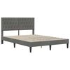 vidaXL Bedframe met matras Donkergrijs 120 x 190 cm Fluweel