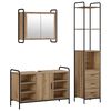 vidaXL Badkamerkastenset 3 st Artisanaal eiken 40 x 36 x 200,5 cm