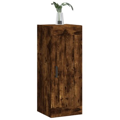 vidaXL Wandkast 34,5x34x90 cm bewerkt hout gerookt eikenkleurig