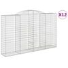 vidaXL Schanskorven 12 st gewelfd 300x50x180/200 cm ijzer