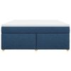 vidaXL Boxspring met matras stof blauw 180x200 cm