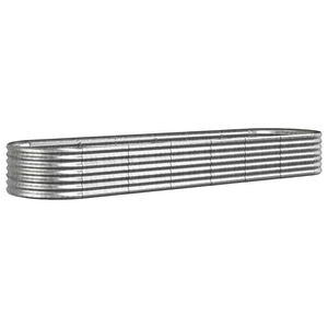 vidaXL Plantenbak 296x80x36 cm gegalvaniseerd staal zilverkleurig