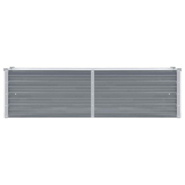 vidaXL Plantenbak verhoogd 160x40x45 cm gegalvaniseerd staal grijs