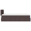 vidaXL Ottoman bed met matras 80x200cm stof donkerbruin