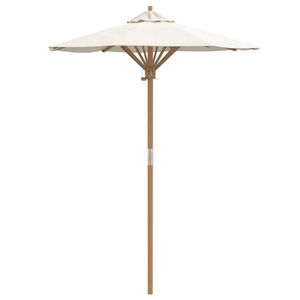 vidaXL Tuinparasol Cr&egrave;me Wit &Oslash; 270 x 260 cm Bamboe