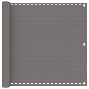 vidaXL Balkon Scherm Rechthoekig 75 x 300 cm HDPE en Aluminium