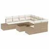 vidaXL Tuin Sofa Set met kussen 9 pcs Beige poly rattan