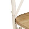 vidaXL Kruisstoelen 6 st massief mangohout wit