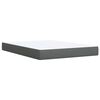 vidaXL Boxspring met matras stof donkergrijs 140x190 cm