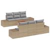 vidaXL Tuinbankenset 7 st Beige en Licht Grijs poly rattan