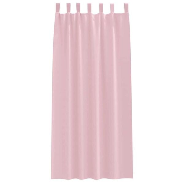 vidaXL Zwart-out Gordijnen met Ringen 2 pcs Babyroze 225 x 140 cm