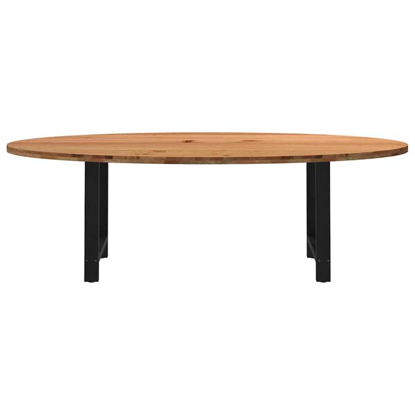 vidaXL Eettafel met natuurlijke rand 180x120x74 cm massief eikenhout