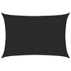 vidaXL Zonnezeil 160 g/m² 3x4,5 m HDPE zwart