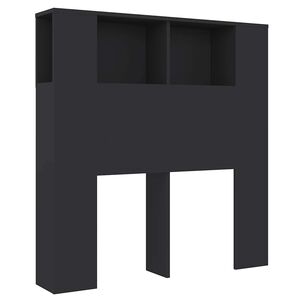 vidaXL Hoofdbordkast 100x18,5x102,5 cm zwart