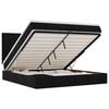 vidaXL Ottoman bed met matrassen en LED's 200x200cm stof zwart