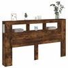 vidaXL Hoofdeinde met LED 180x18,5x103,5 cm bewerkt hout gerookt eiken