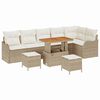 vidaXL Tuinbankenset 9 st Beige poly rattan
