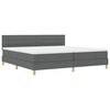 vidaXL LED Box Spring Bed met hoofdeinde Donkergrijs 200 x 200 cm Stof