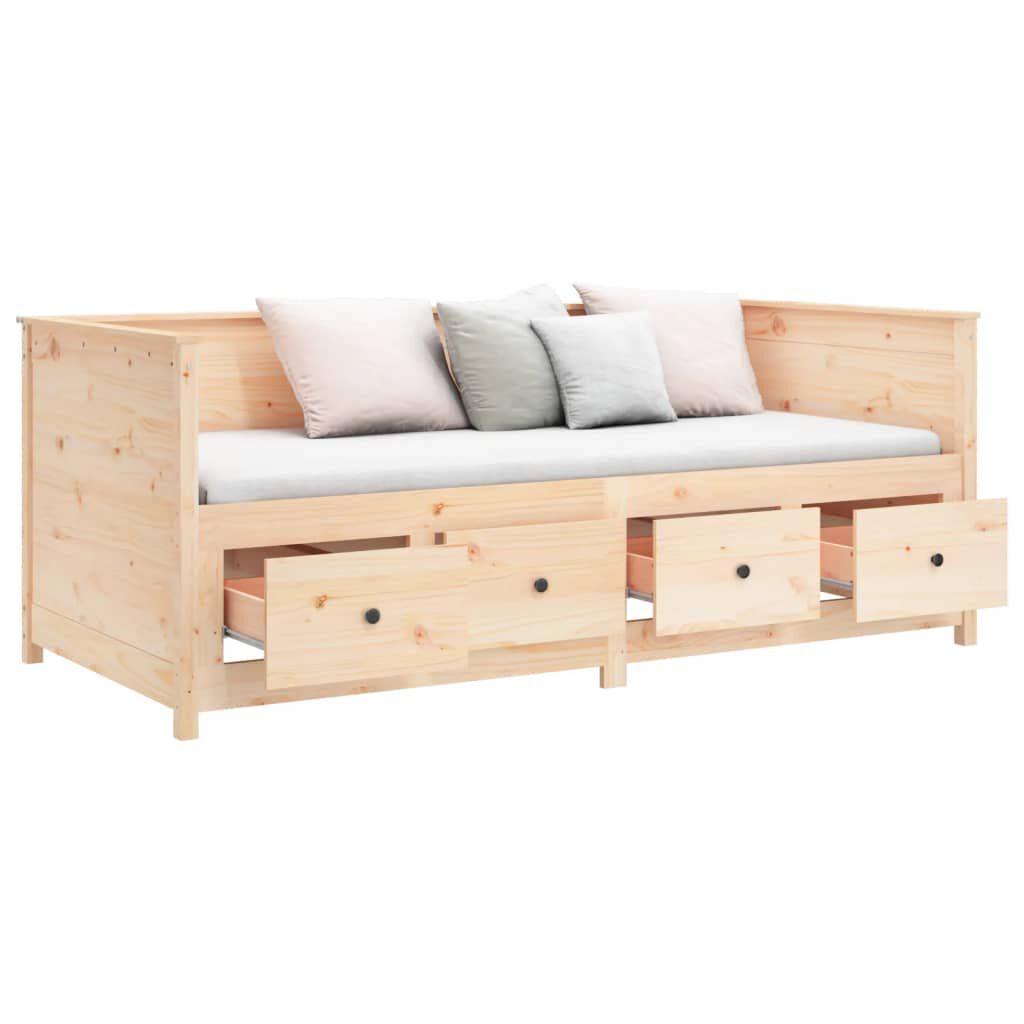 vidaXL Slaapbank zonder matras 75x190 cm massief grenenhout