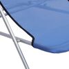 vidaXL Strandstoelen 2 st textileen en gepoedercoat staal blauw