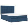 vidaXL Ottoman bed met matras 140x200cm stof blauw