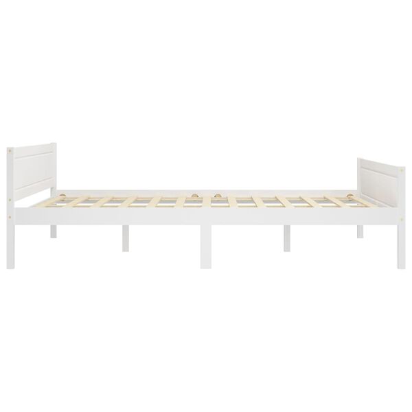 vidaXL Bedframe met 4 lades massief grenenhout wit 140x200 cm