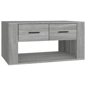 vidaXL Salontafel 80x50x40 cm bewerkt hout grijs sonoma eiken