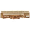 vidaXL Buiten bankenset 6 st Natuurlijk en Beige