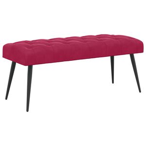 vidaXL Bank met knoopverstelling Wijnrood 110 x 40 x 46 cm Fluweel