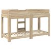 vidaXL Bunk Bed voor Kinderen Sonoma Eiken 75 x 190 cm Bewerkt hout