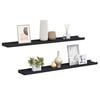vidaXL Fotoplanken 2 st 80x9x3 cm MDF zwart