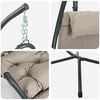vidaXL Hangende ei-stoel Taupe 94 x 107 x 196,5 cm Staal