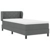 vidaXL Boxspringbed met matras Donkergrijs 90 x 190 cm Stof