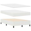 vidaXL Boxspring bed Cr&egrave;me en Wit 203 x 120 x 88 cm Katoenen stof