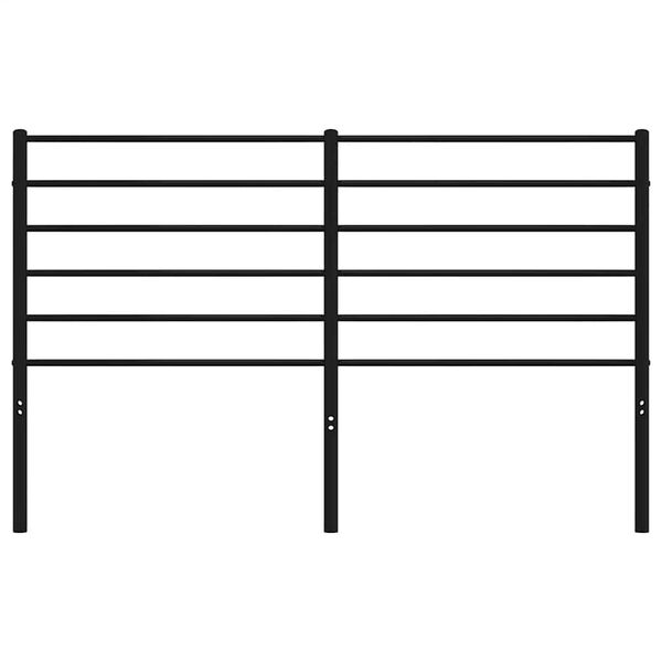 vidaXL Hoofdbord metaal zwart 160 cm