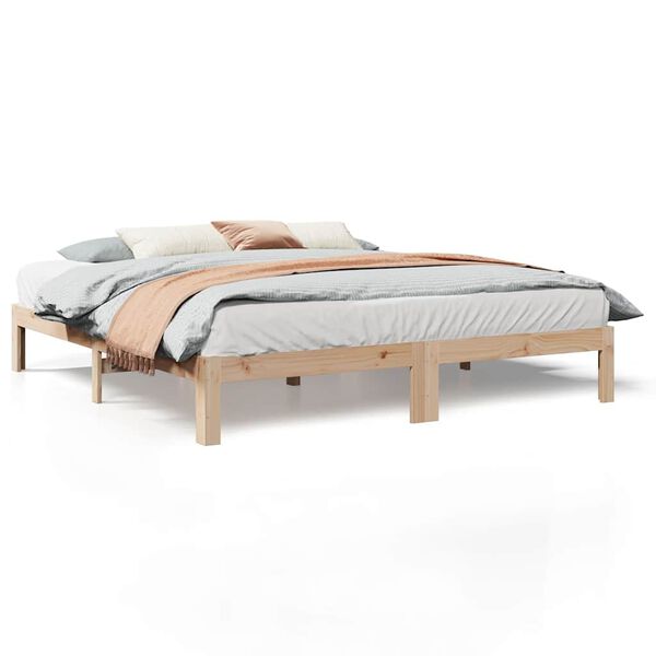 vidaXL Bedframe zonder matras massief grenenhout 160x200 cm