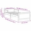 vidaXL Bedframe met hoofdeinde Bruin 80 x 200 cm Bewerkt hout