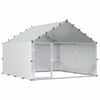vidaXL Kippenhok met dak Zilverkleurig 200 x 200 x 150 cm