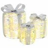 vidaXL Cadeau Doos Decoratie 3 st 60 LED's Warmwit 20 x 20 x 20 cm PET