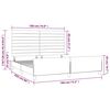 vidaXL Bedframe met hoofdeinde fluweel zwart 180x200 cm