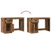 vidaXL Bureau met lade Oud Hout 50 x 115 x 75 cm Bewerkt hout