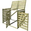 vidaXL Containerberging dubbel 240 L ge&iuml;mpregneerd hout