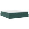vidaXL Opbergbed met matras Donkergroen 160 x 200 cm Fluweel