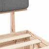 vidaXL Bedframe met Gevoerd Hoofdgedeelte Lichtgrijs 90 x 190 cm