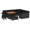 vidaXL Tuinbankenset 13 st 11-Aantal zitplaatsen Zwart poly rattan