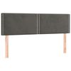 vidaXL Boxspring met matras fluweel donkergrijs 140x190 cm