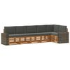 vidaXL Hoekbank Set 6 pcs Natuurlijk en Antraciet Massief Acaciahout